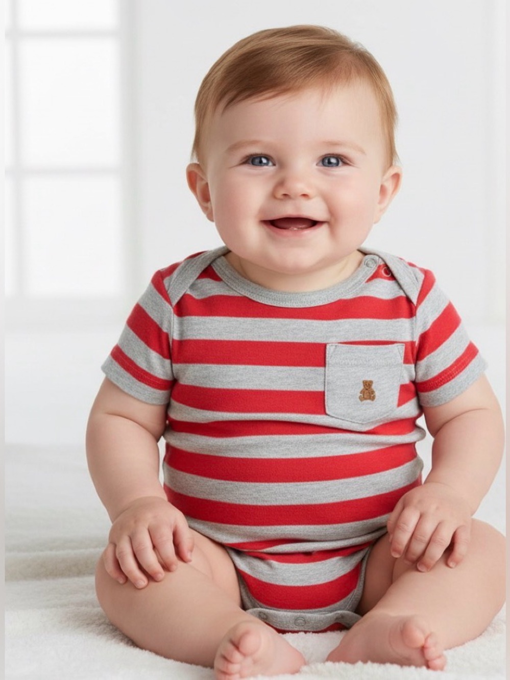 GAP Red and Gray Striped One Piece